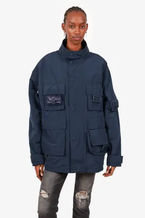 Fendi Navy Multi Pocket Detachable-Liner Funnel-Neck Jacket Size 48 Mens