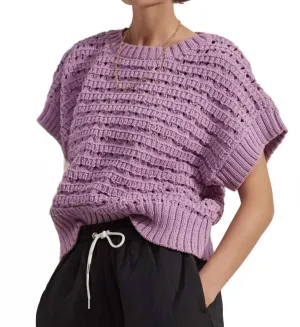 Fillmore Knit Sweater In Smoky Grape