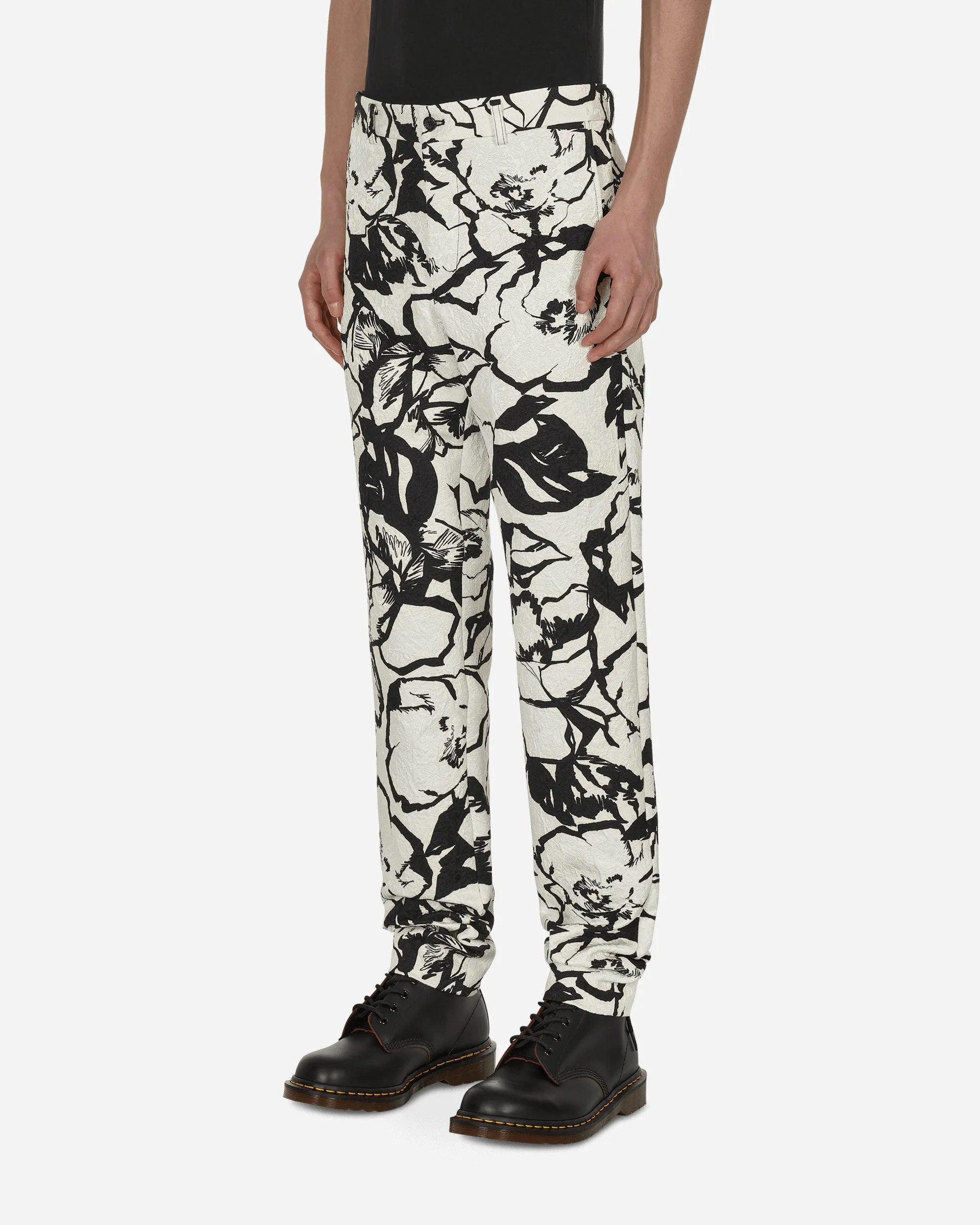 Floral Trousers White