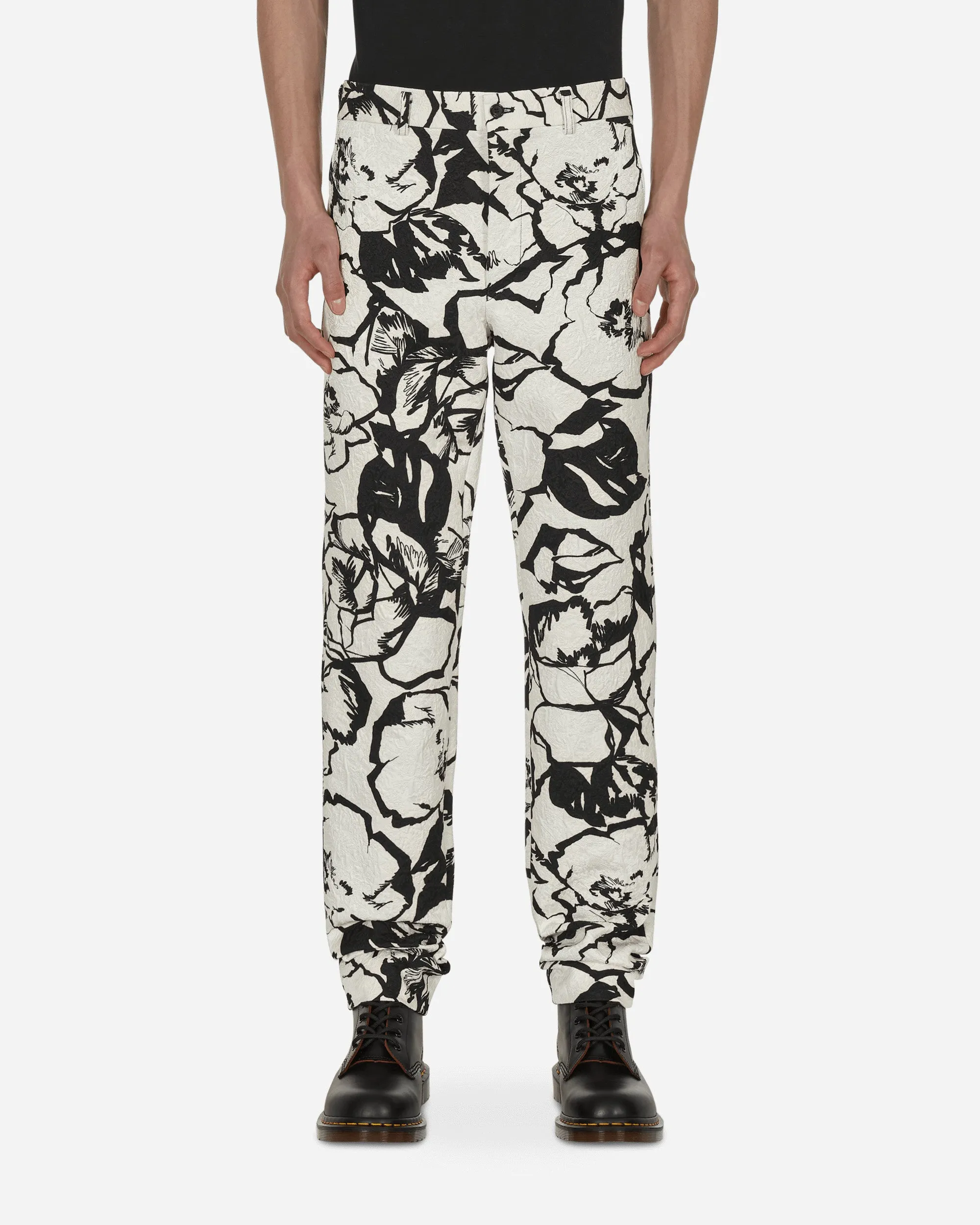 Floral Trousers White