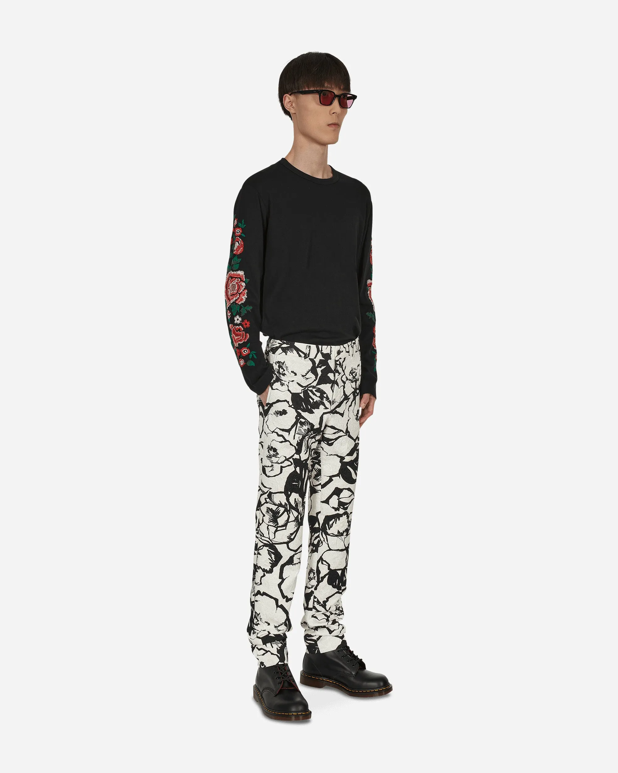 Floral Trousers White