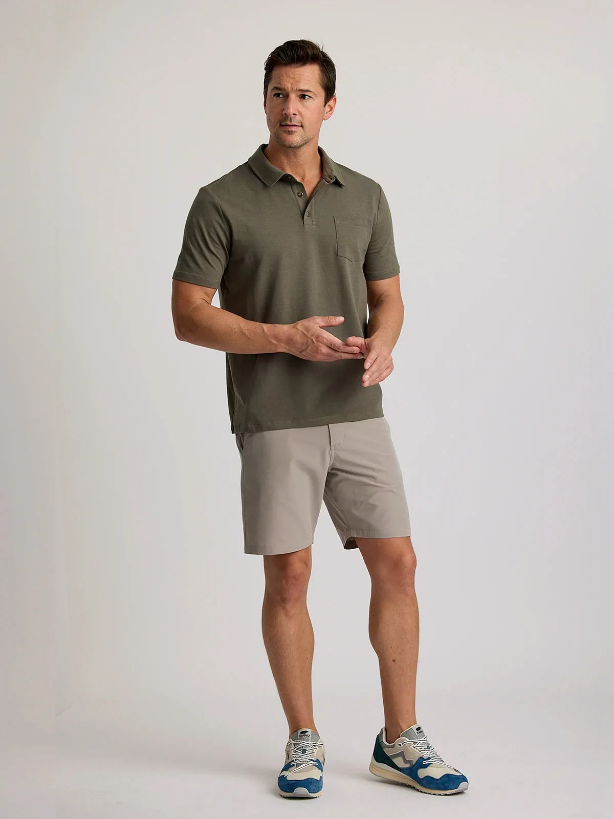 Free Fly Bamboo Current Polo Shirt-Fatigue