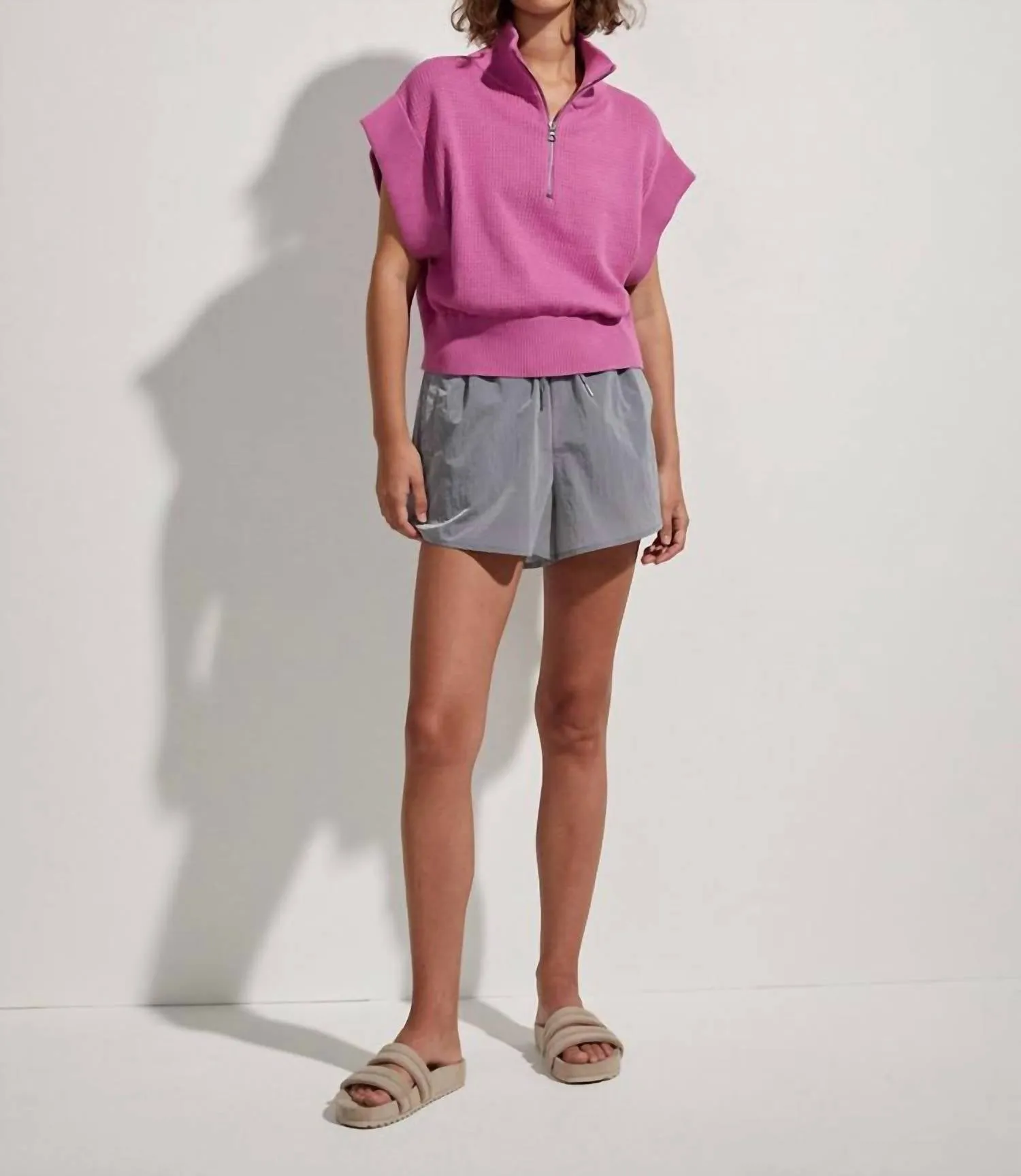 Fulton Cropped Knit Top In Meadow Mauve