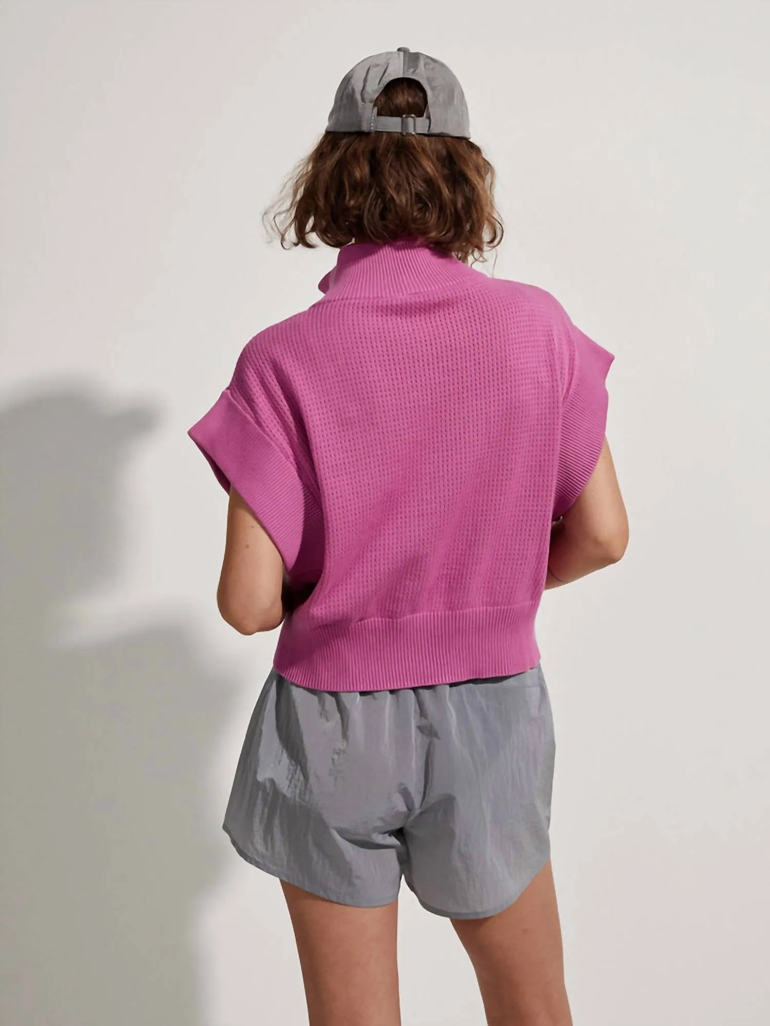 Fulton Cropped Knit Top In Meadow Mauve
