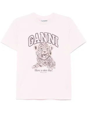 Ganni Women's T-Shirts And Polos pink