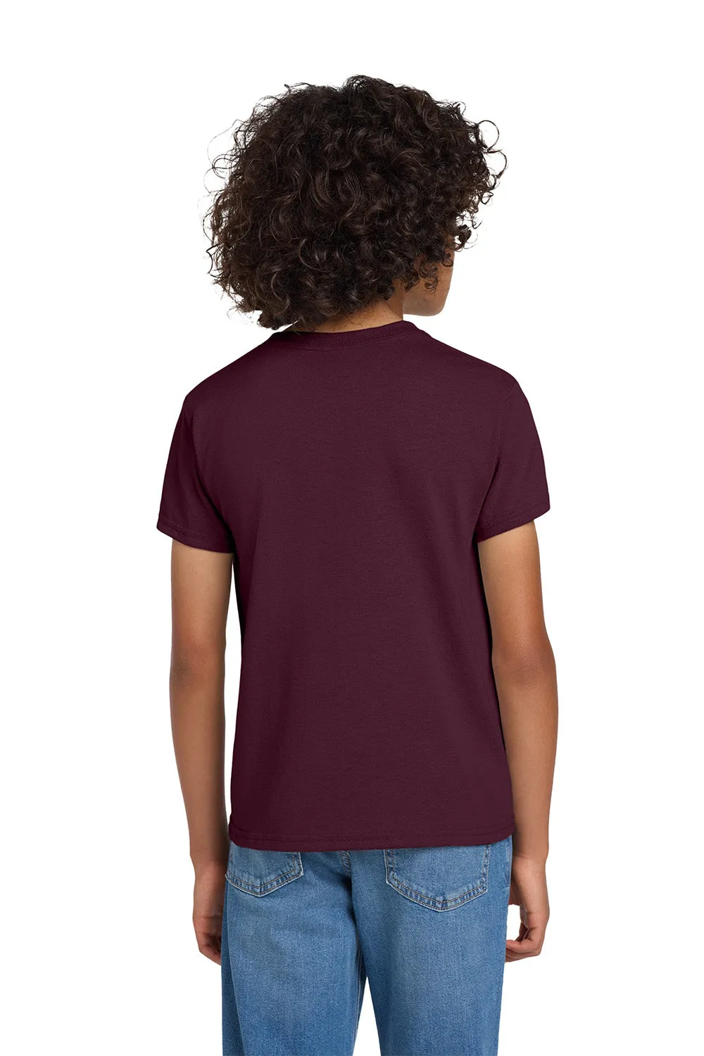 Gildan Youth DryBlend Moisture Wicking Short Sleeve Crewneck T-Shirt - Maroon