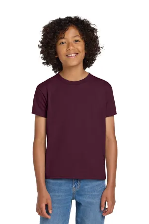 Gildan Youth DryBlend Moisture Wicking Short Sleeve Crewneck T-Shirt - Maroon