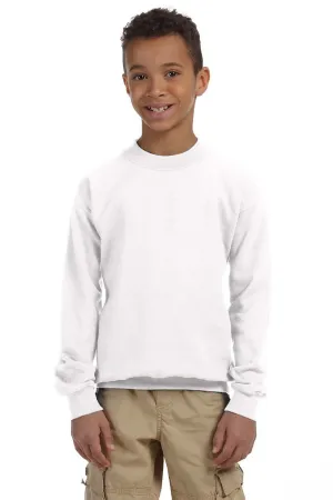 Gildan Youth Pill Resistant Fleece Crewneck Sweatshirt - White