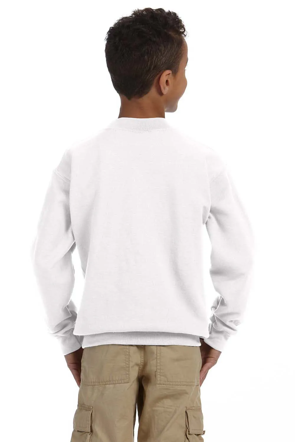 Gildan Youth Pill Resistant Fleece Crewneck Sweatshirt - White