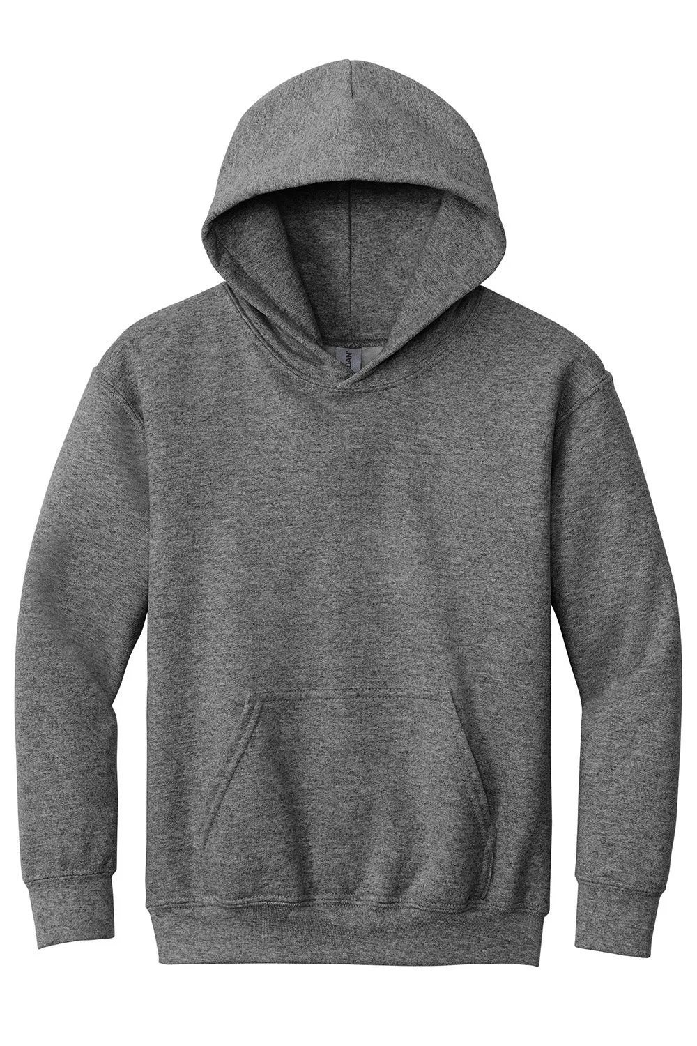Gildan Youth Pill Resistant Hooded Sweatshirt Hoodie w/ Pouch Pocket - Heather Graphite Grey
