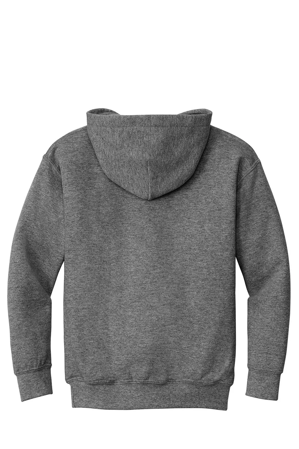 Gildan Youth Pill Resistant Hooded Sweatshirt Hoodie w/ Pouch Pocket - Heather Graphite Grey