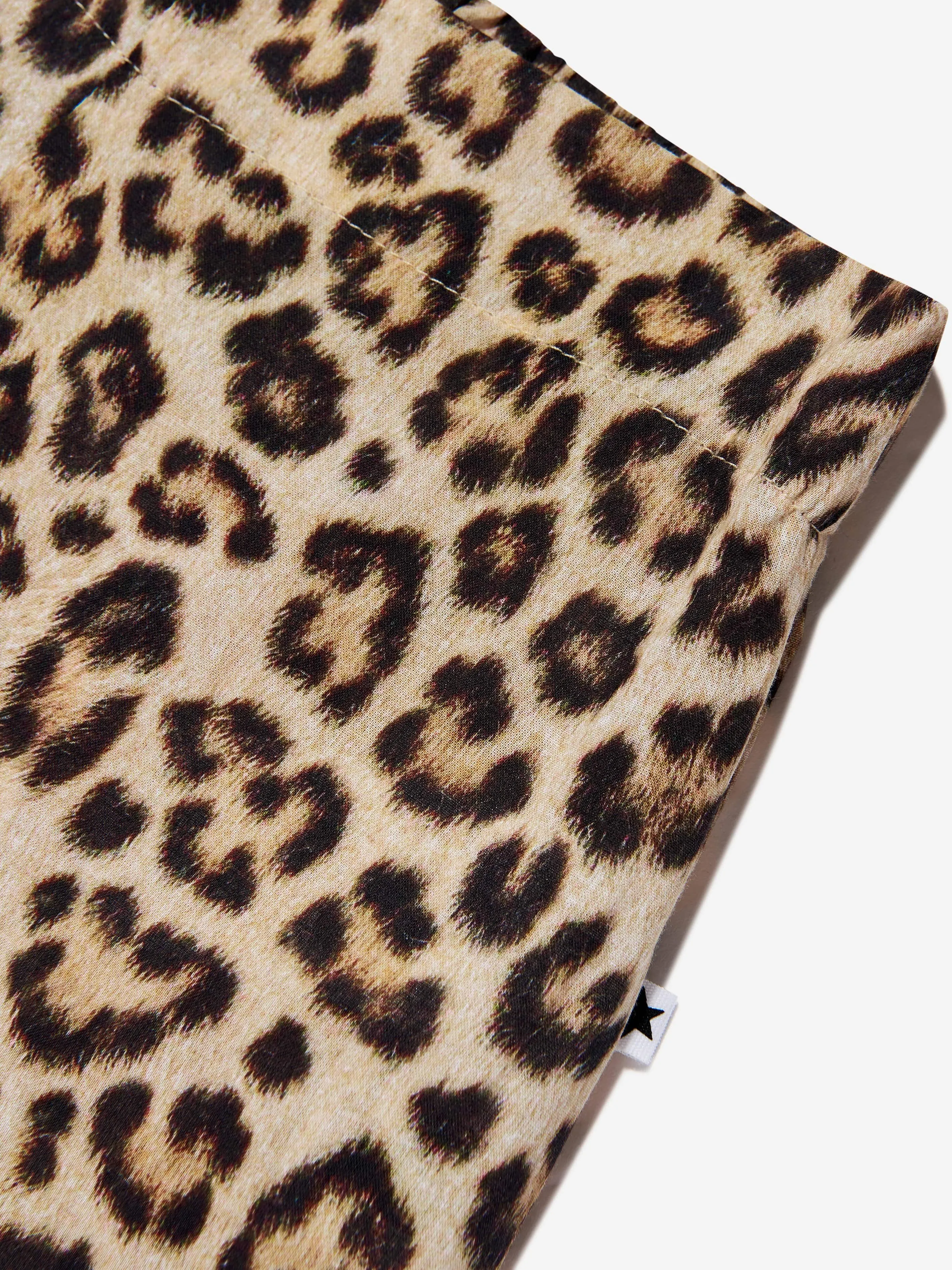 Girls Aretha Leopard Print Trousers in Brown