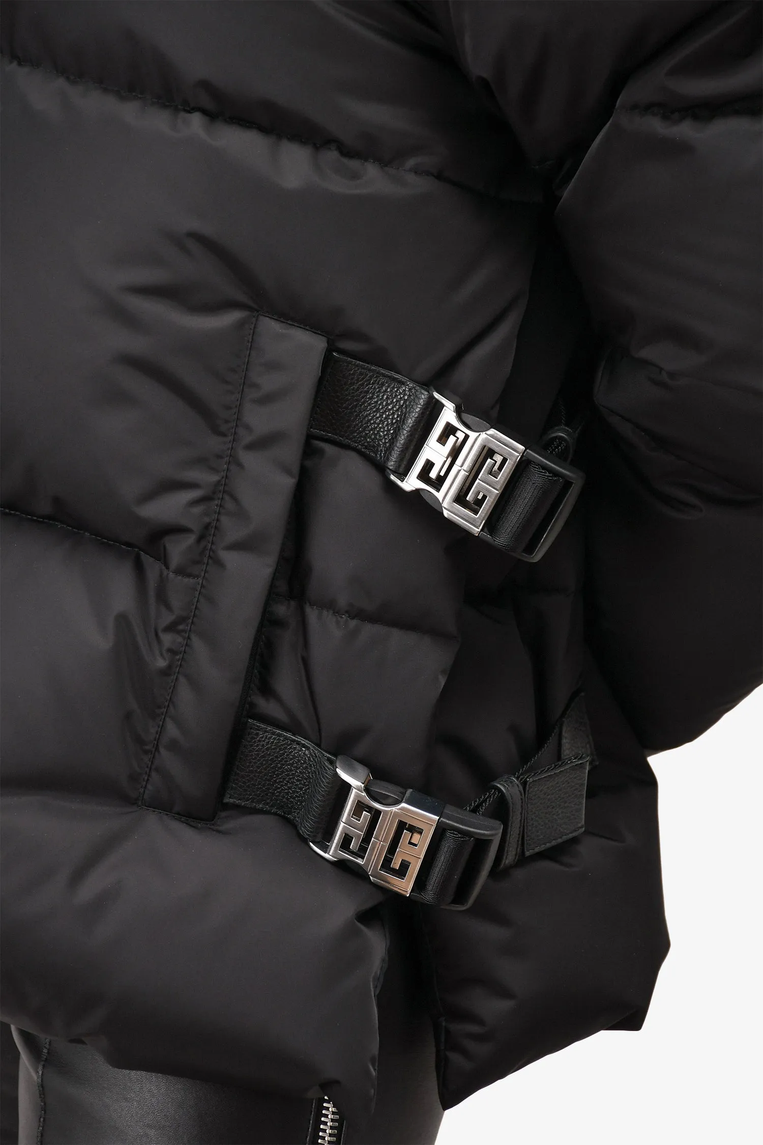 Givenchy Black 4G Buckle Puffer Jacket Size 52 Mens