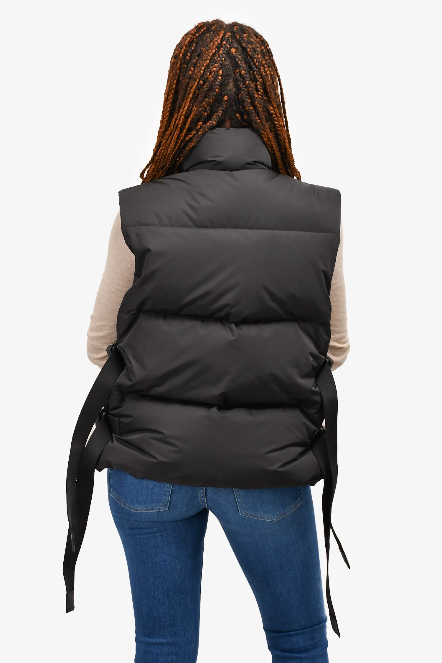Givenchy Black 4G Buckle Puffer Vest Size 48 Mens