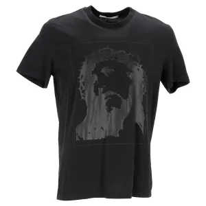 Givenchy Jesus Crown of Thorns Printed T-Shirt in Black Cotton