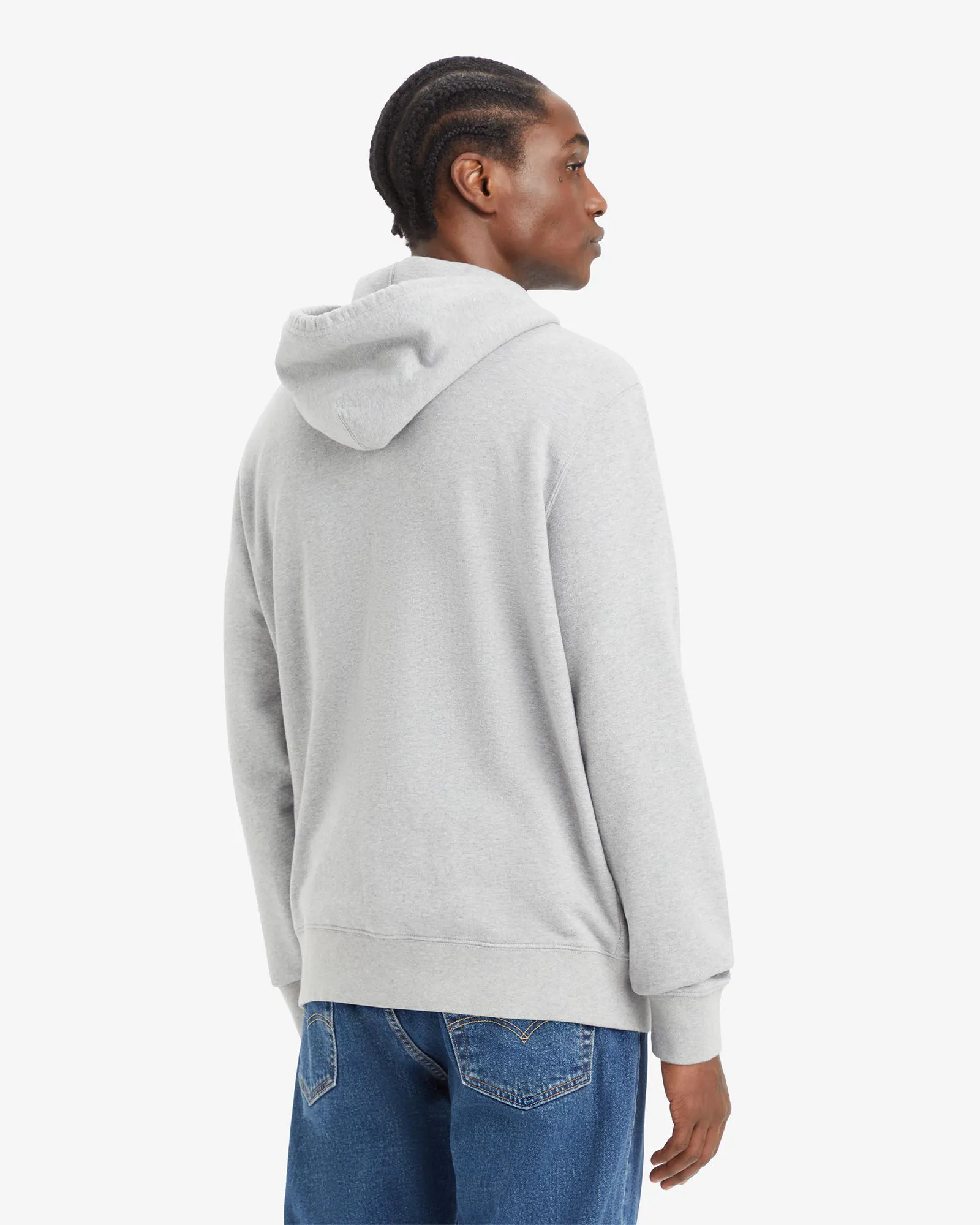 Graphic Letterman Hoodie in Heather Grey