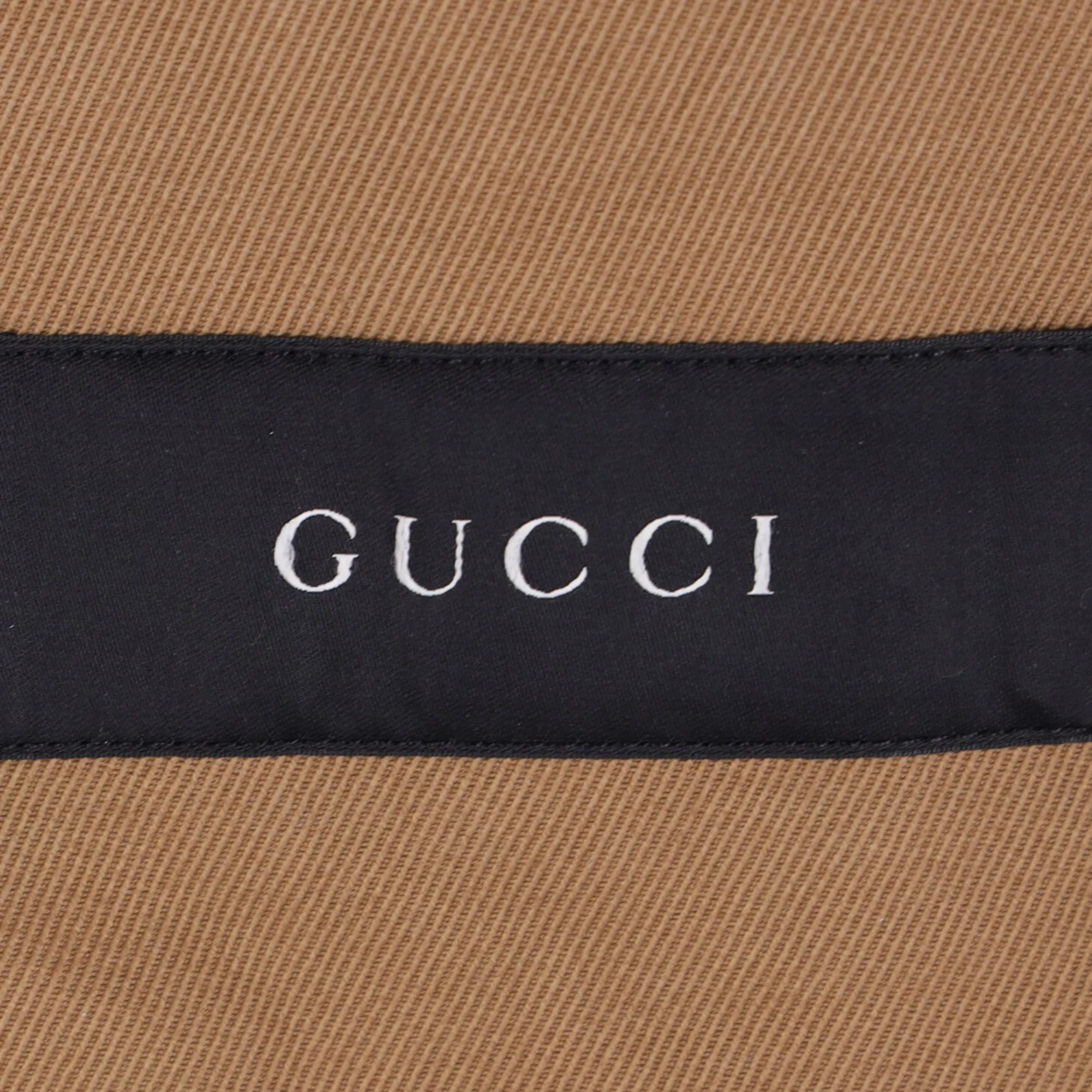 Gucci Military Single-Breasted Blazer with Pockets in Brown Cotton