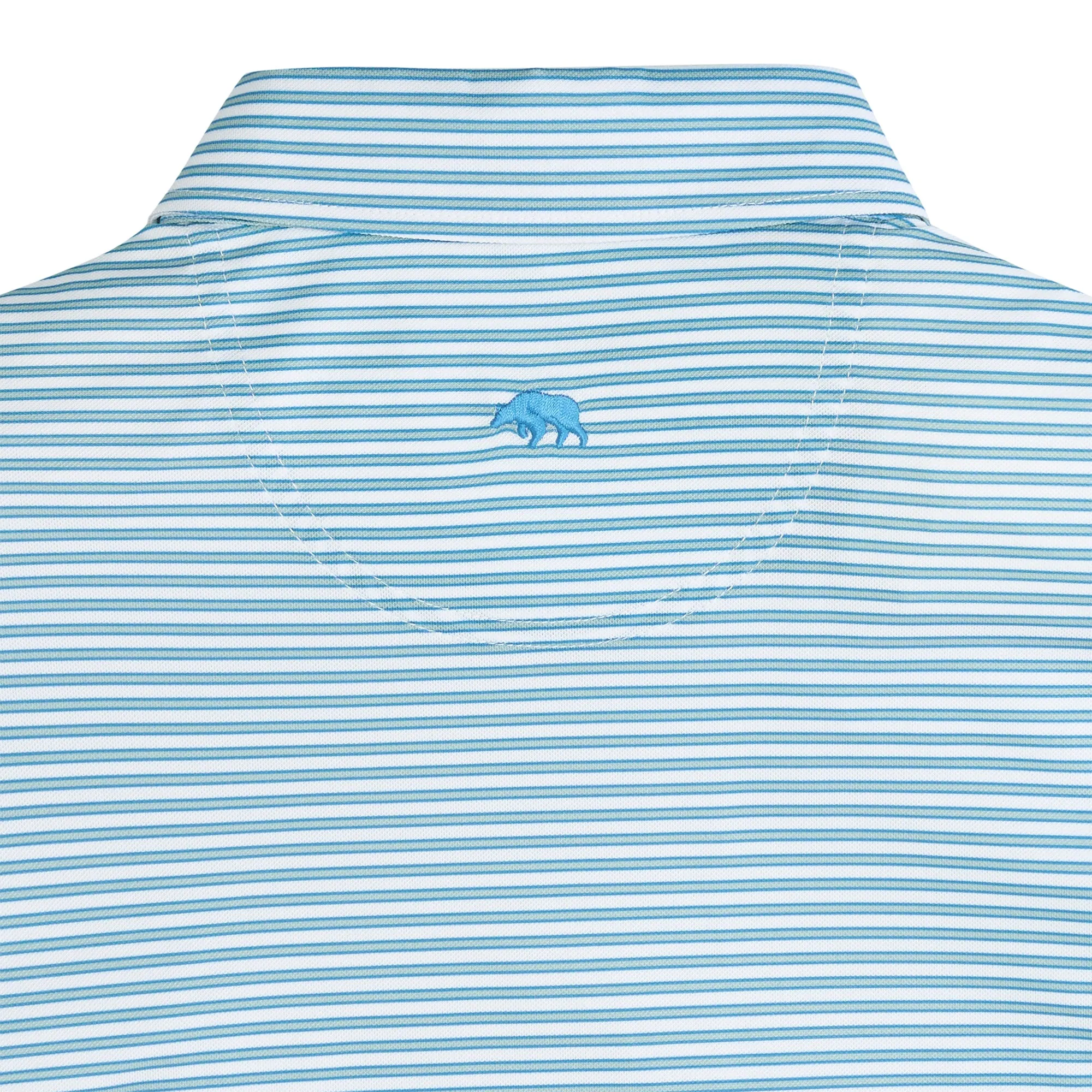 Guide Stripe Performance Pique Polo - Cloud