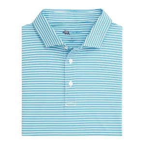 Guide Stripe Performance Pique Polo - Cloud