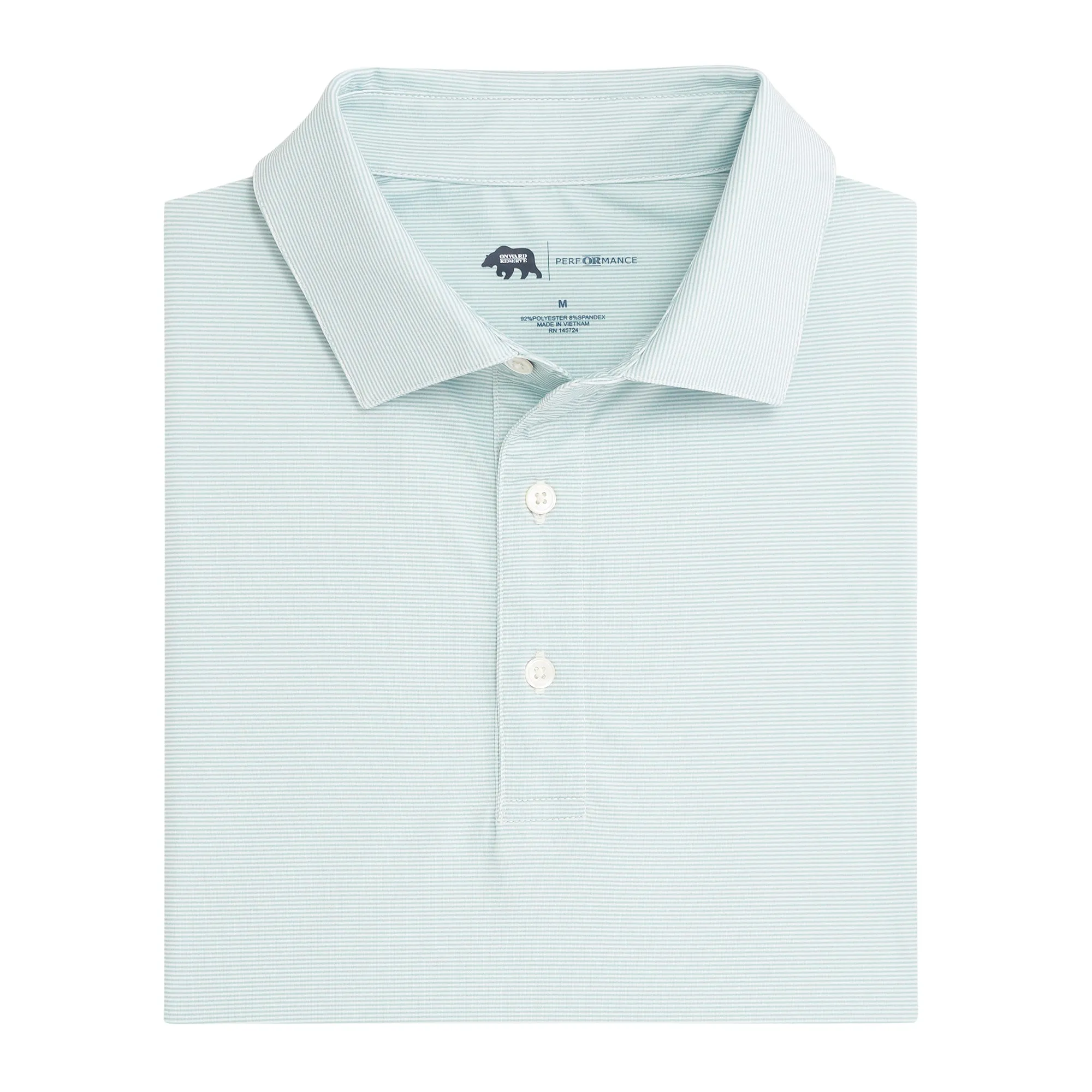 Hairline Stripe Performance Polo - Cloud