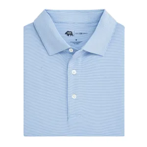 Hairline Stripe Performance Polo - Sky
