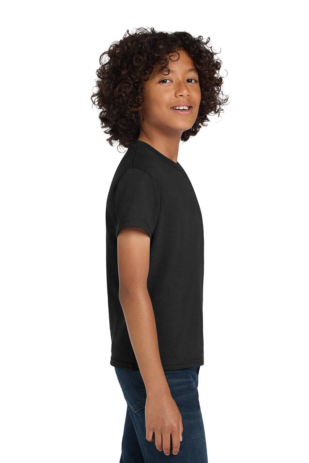Hanes Youth ComfortSoft Short Sleeve Crewneck T-Shirt - Black