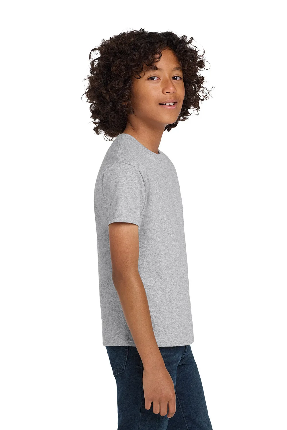 Hanes Youth ComfortSoft Short Sleeve Crewneck T-Shirt - Light Steel Grey