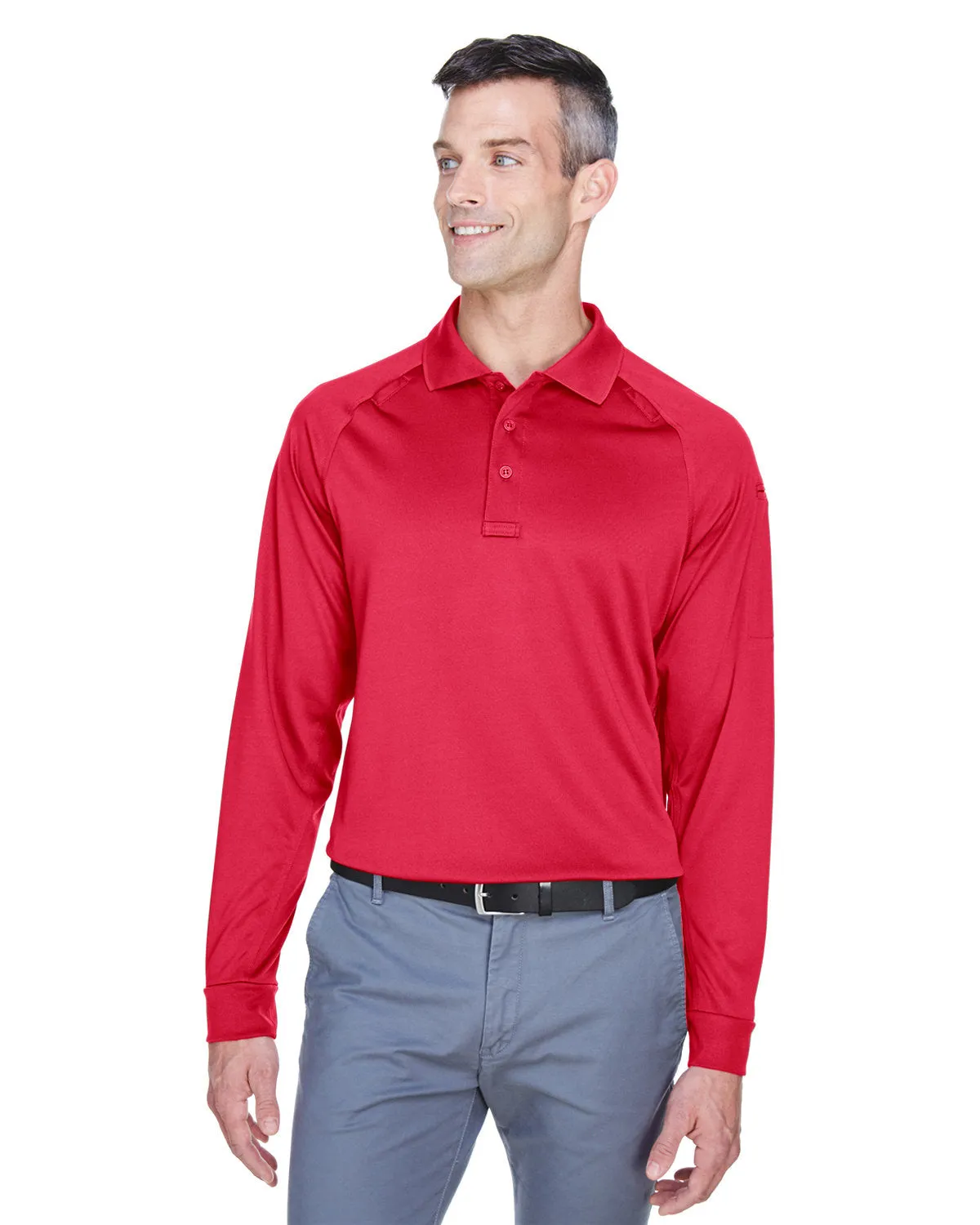 Harriton M211L Men's Advantage Snag Protection Plus Long-Sleeve Tactical Polo
