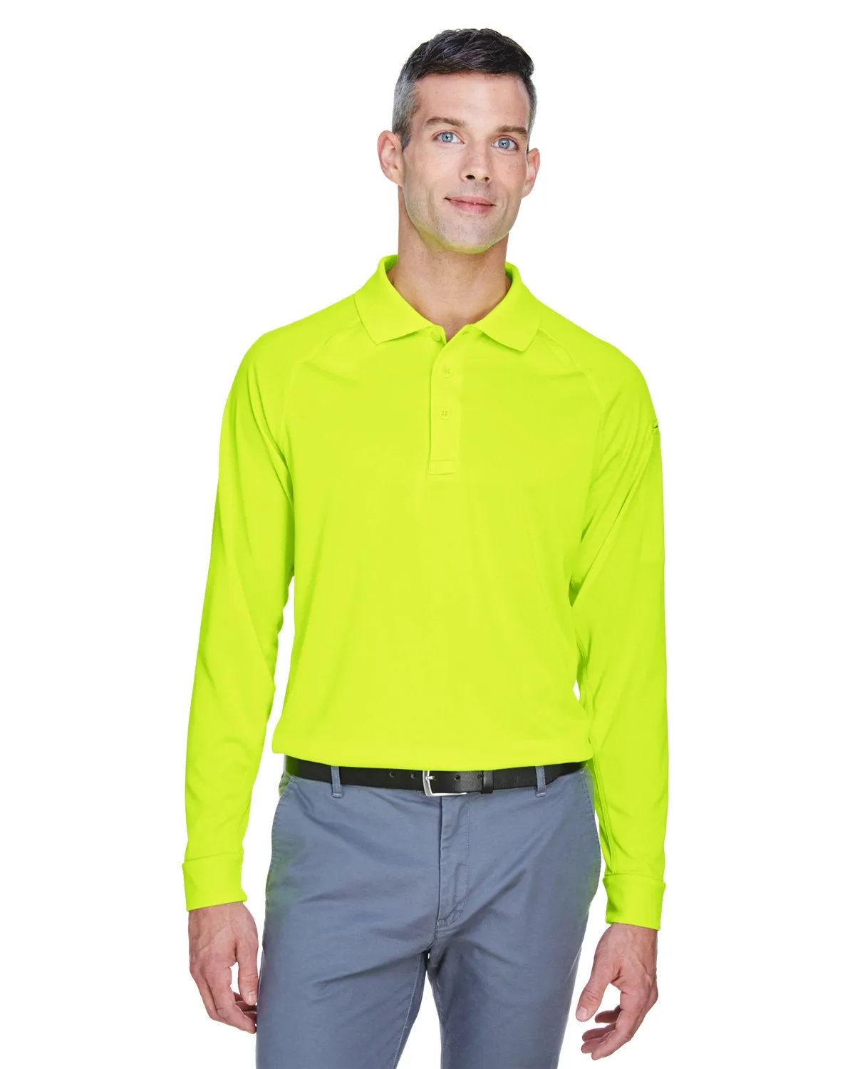 Harriton M211L Men's Advantage Snag Protection Plus Long-Sleeve Tactical Polo