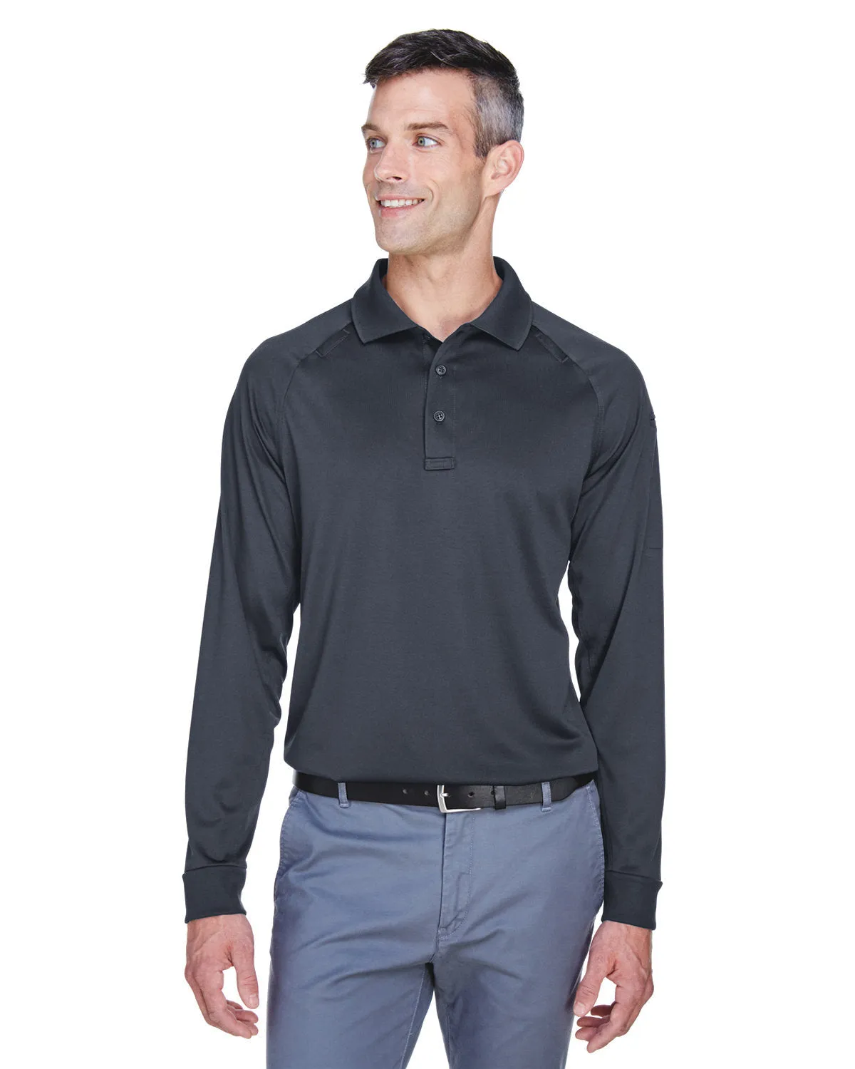 Harriton M211L Men's Advantage Snag Protection Plus Long-Sleeve Tactical Polo