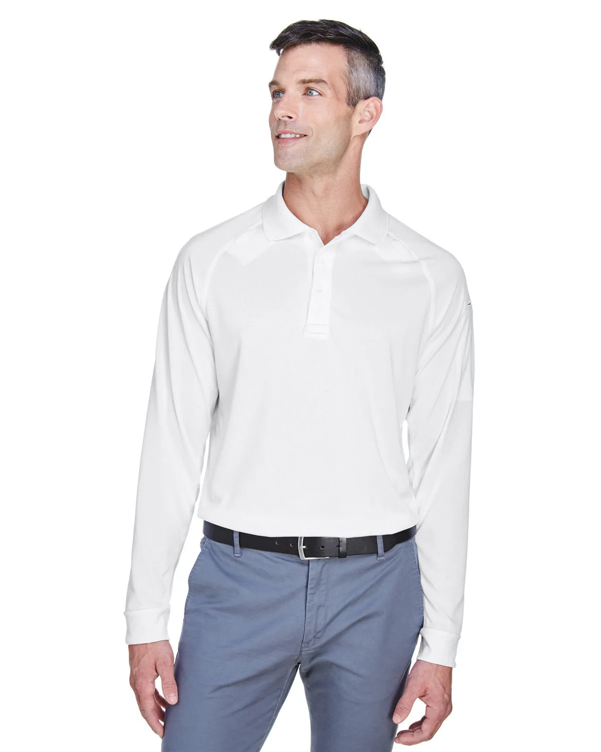 Harriton M211L Men's Advantage Snag Protection Plus Long-Sleeve Tactical Polo