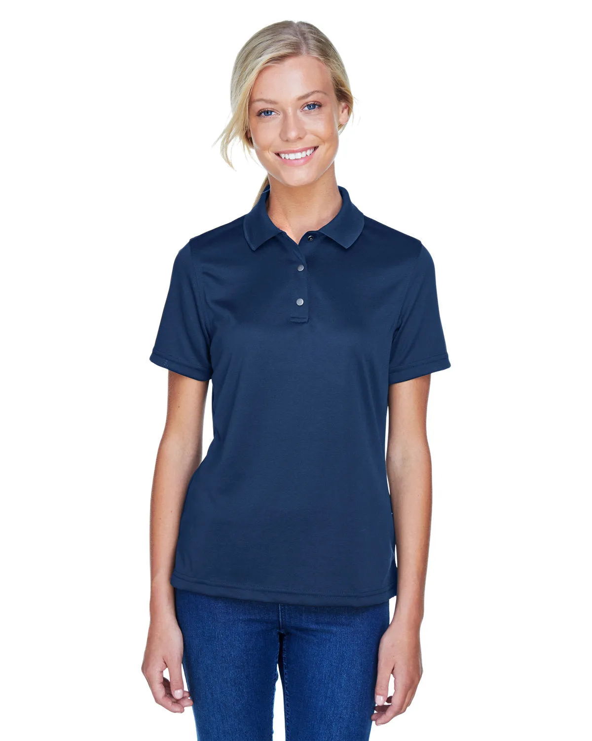 Harriton M345W Ladies' Advantage Snag Protection Plus IL Snap Placket Polo