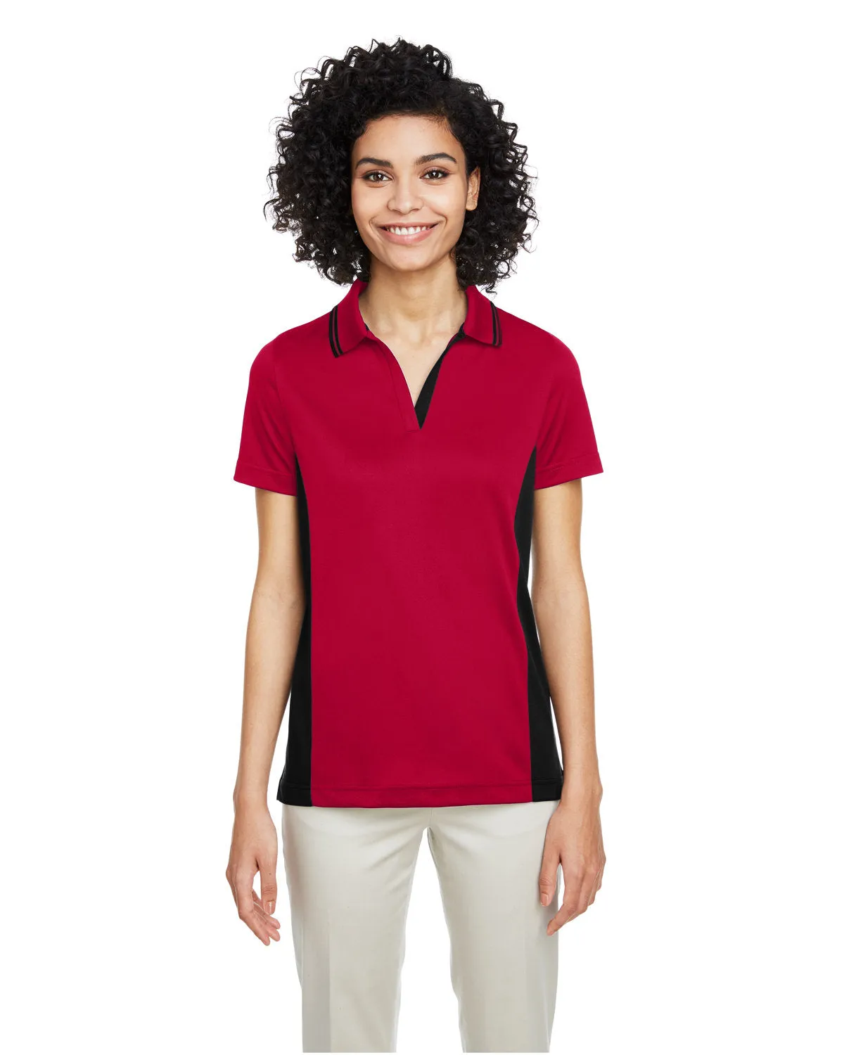 Harriton M386W Ladies' Flash Snag Protection Plus IL Colorblock Polo