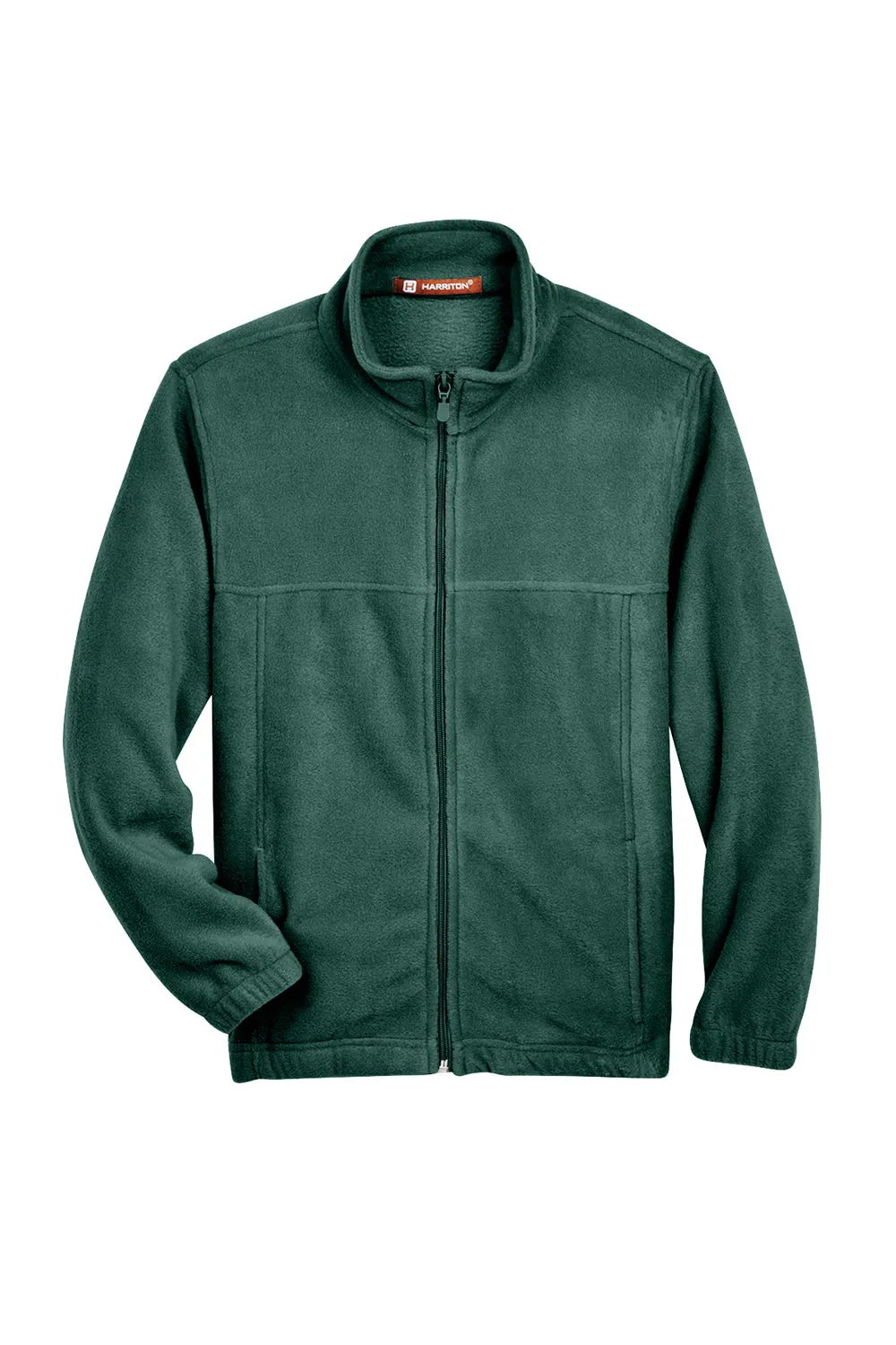 Harriton Youth Pill Resistant Fleece Full Zip Jacket - Hunter Green