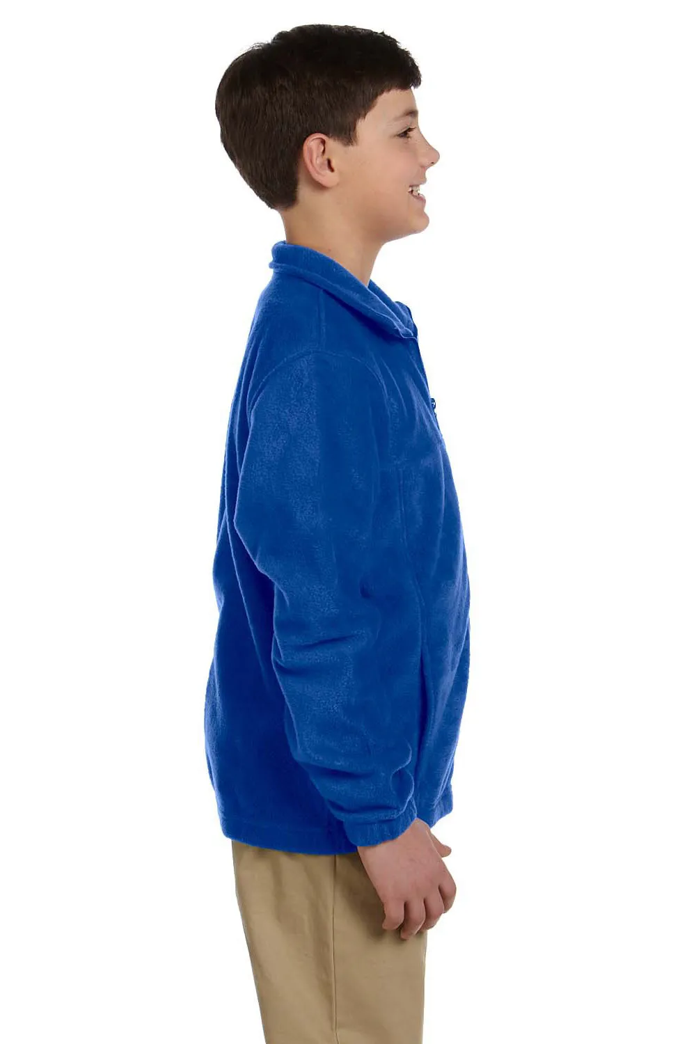 Harriton Youth Pill Resistant Fleece Full Zip Jacket - True Royal Blue