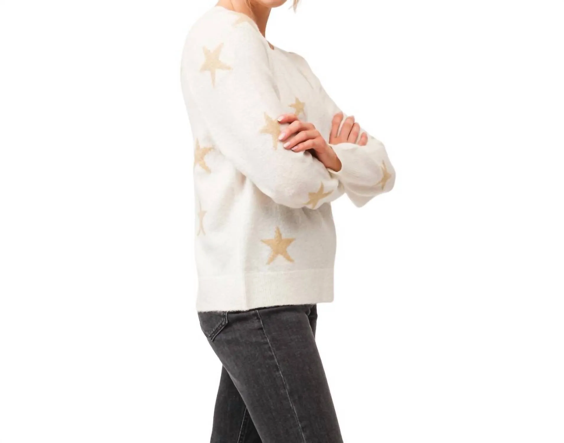 Hastad Sweater Top In Antique White