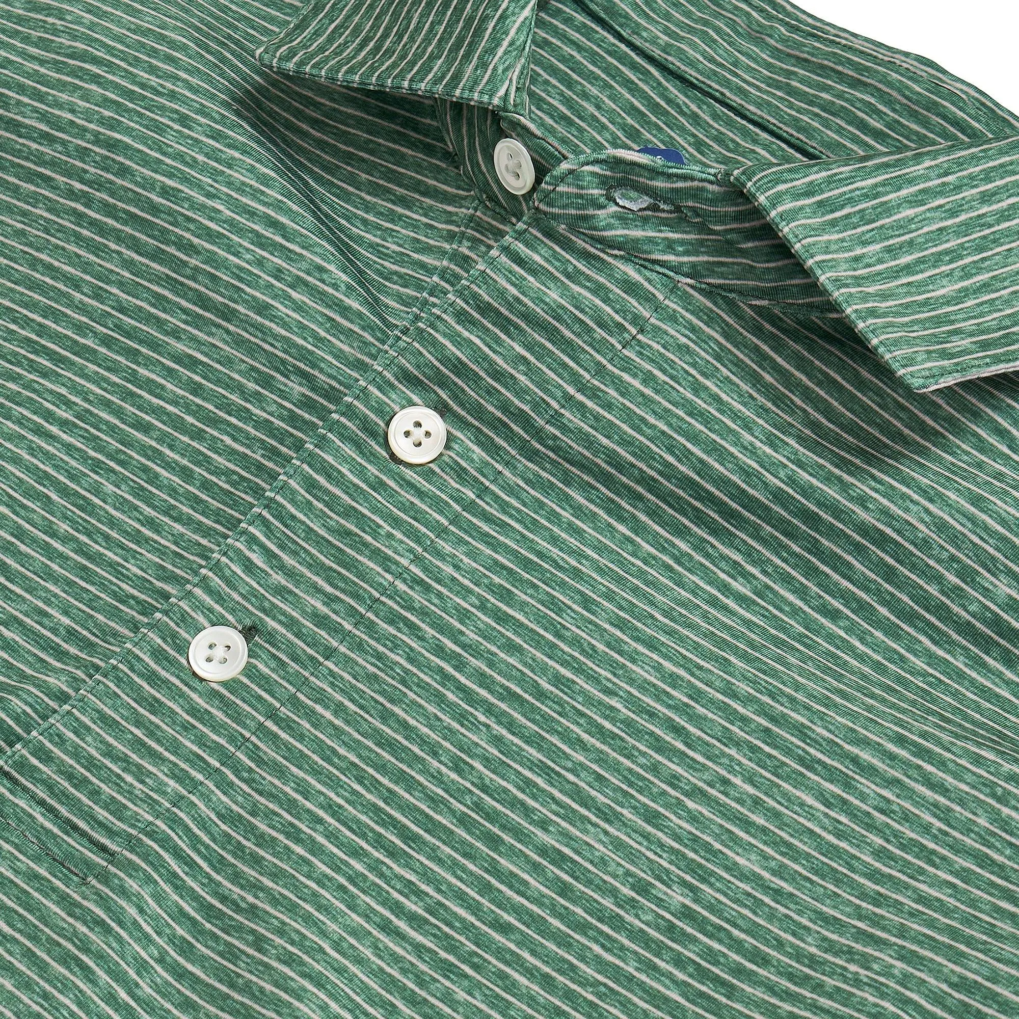 Heathered Birdie Stripe Performance Polo