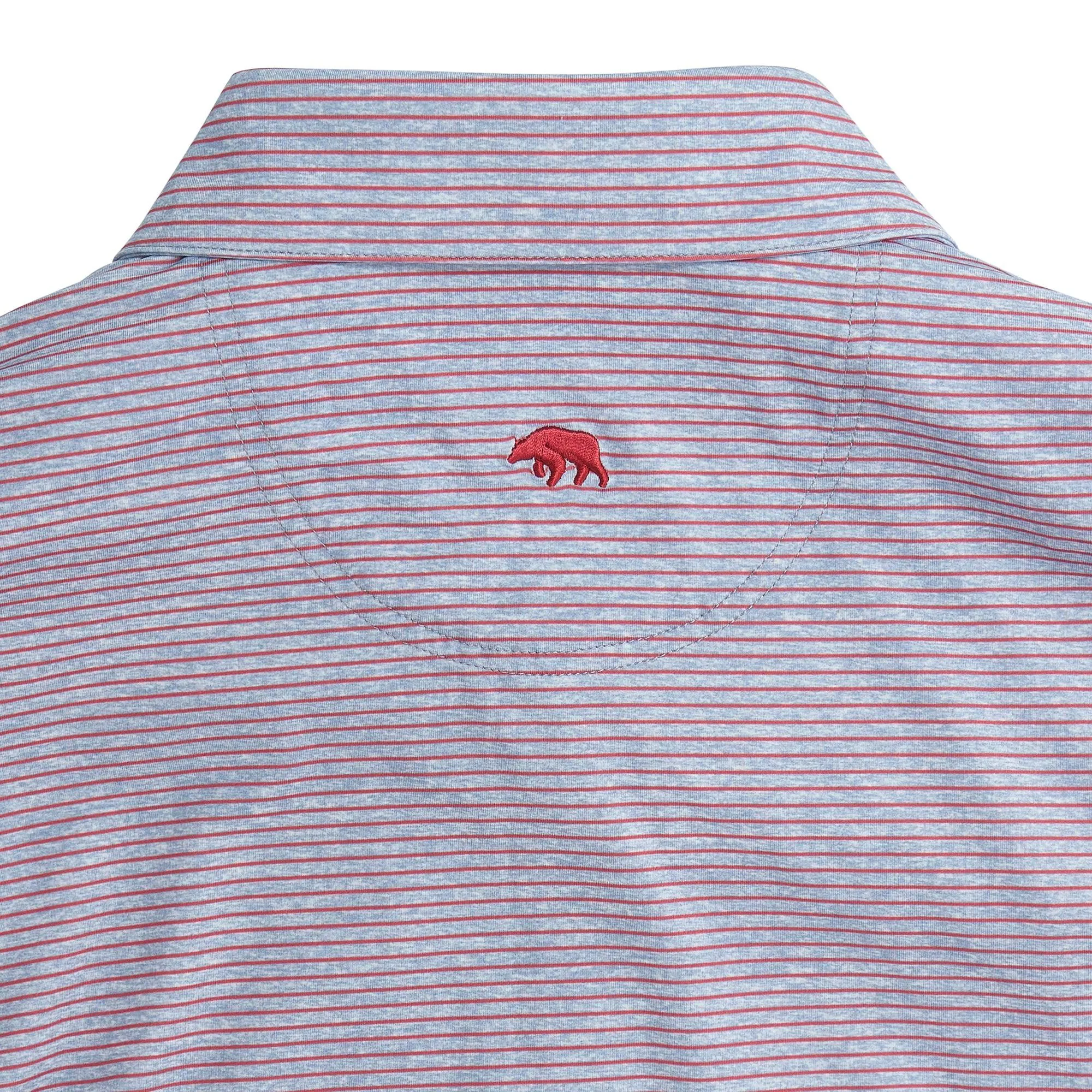 Heathered Birdie Stripe Performance Polo
