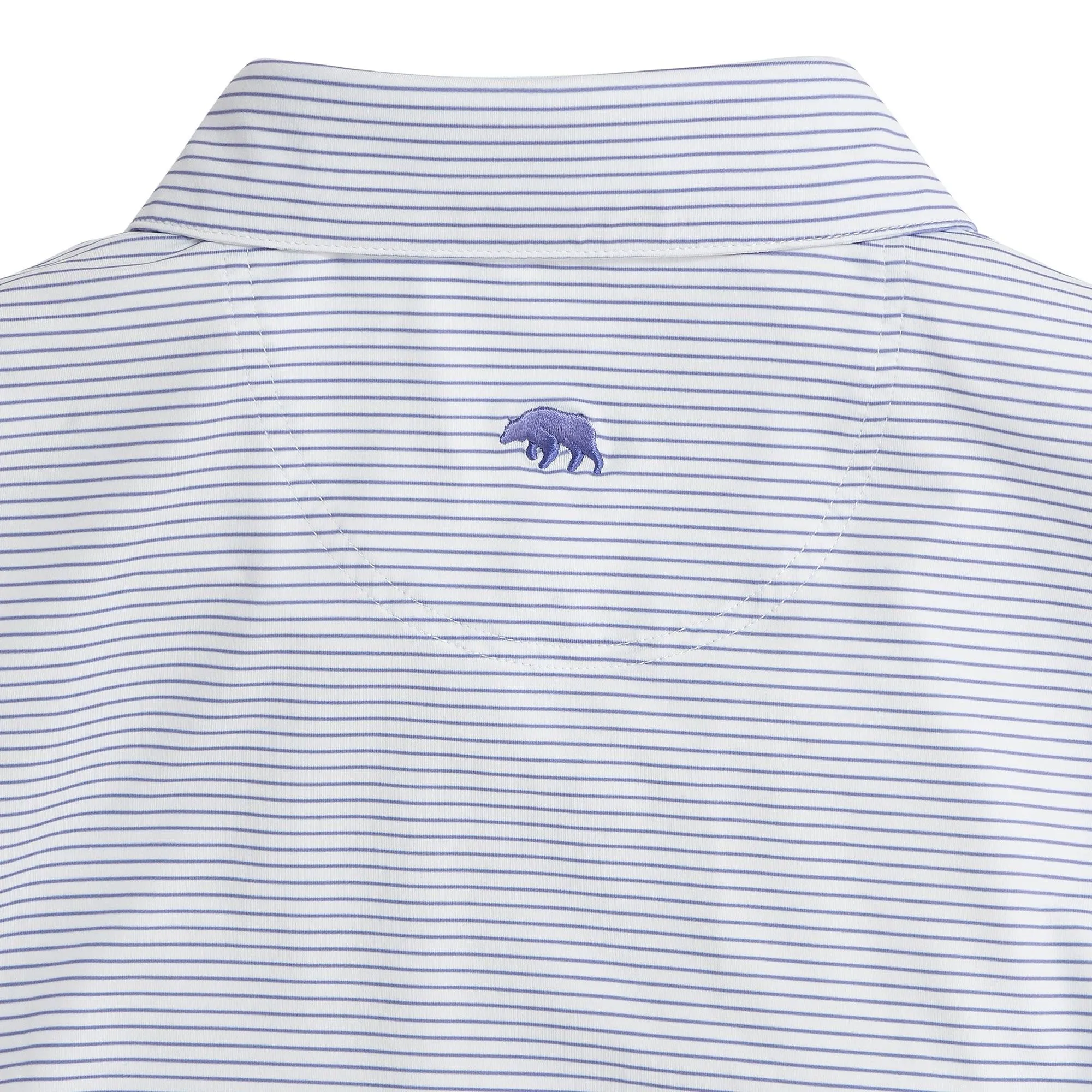 Heathered Birdie Stripe Performance Polo