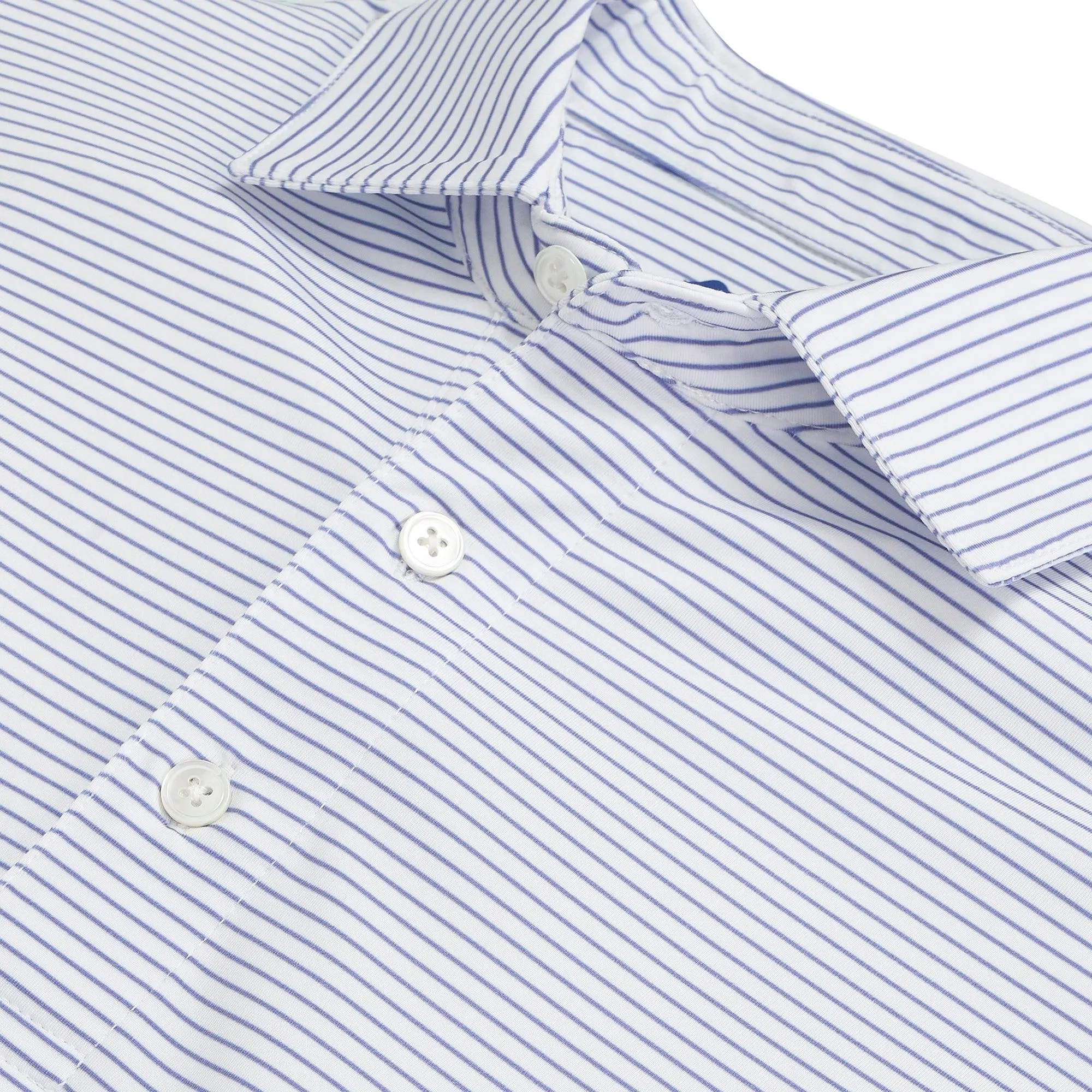 Heathered Birdie Stripe Performance Polo