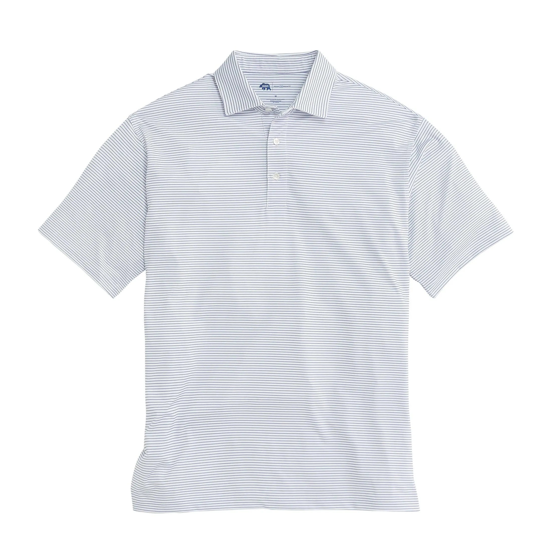 Heathered Birdie Stripe Performance Polo