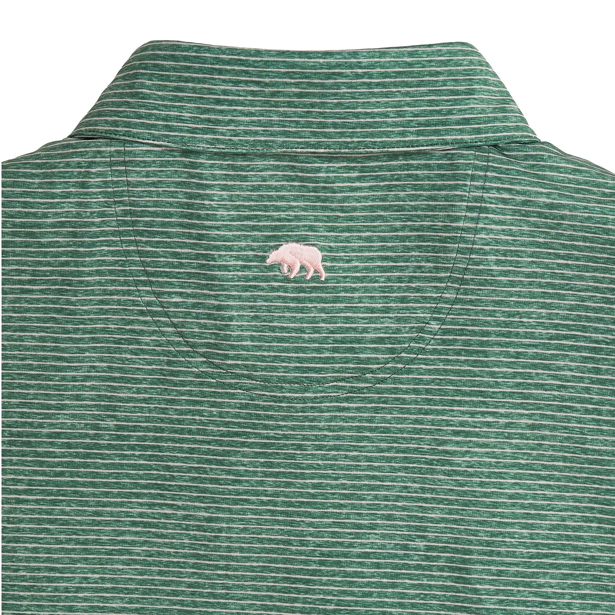 Heathered Birdie Stripe Performance Polo