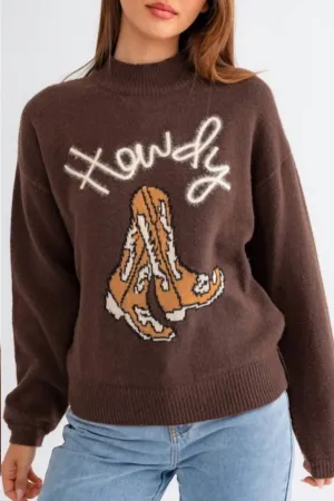 Howdy Sweater In Coffee