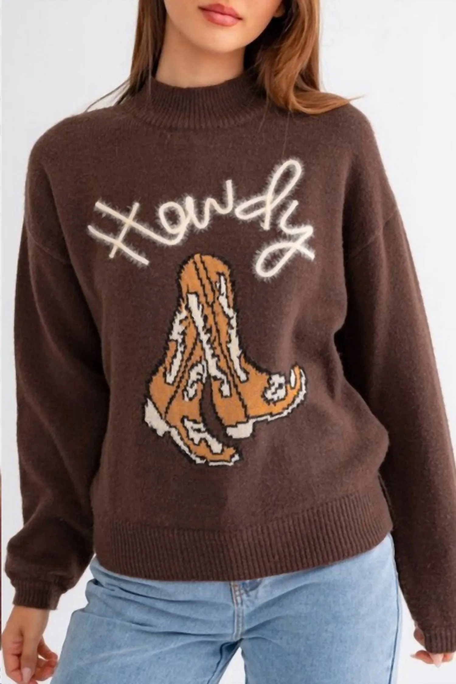 Howdy Sweater In Coffee