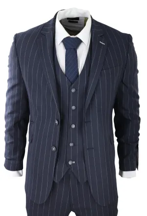 Invincible 3 Piece Suit Pinstripe
