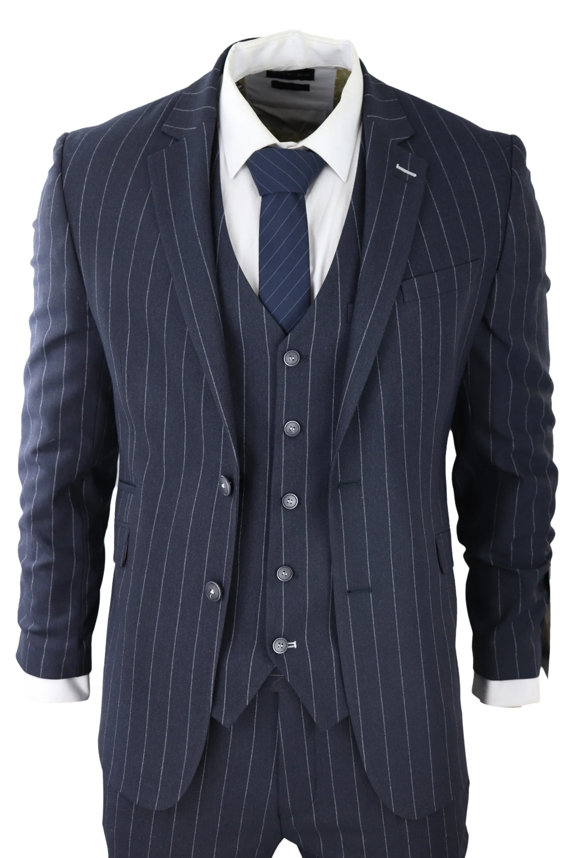 Invincible 3 Piece Suit Pinstripe