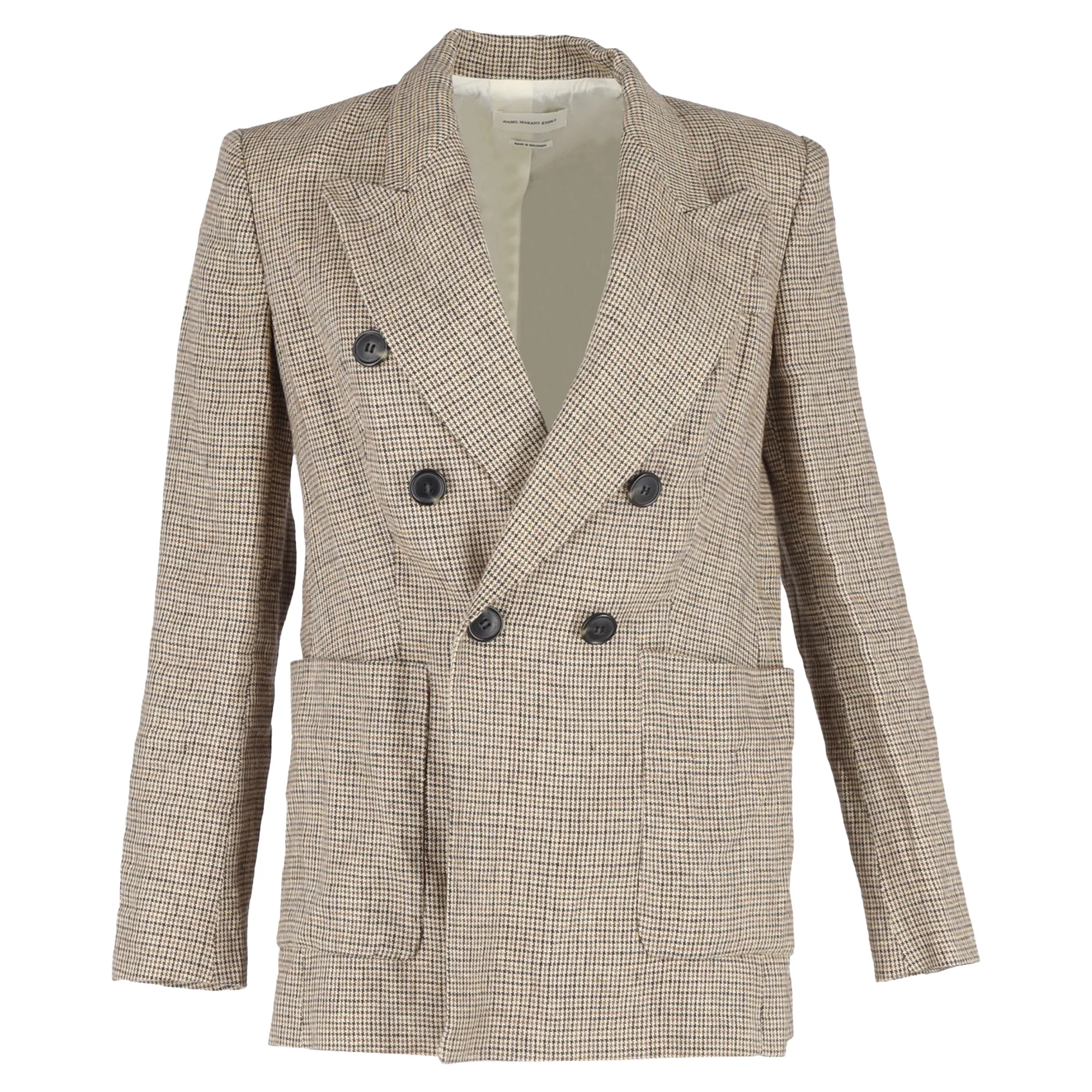 Isabel Marant Double-Breasted Blazer in Brown Wool