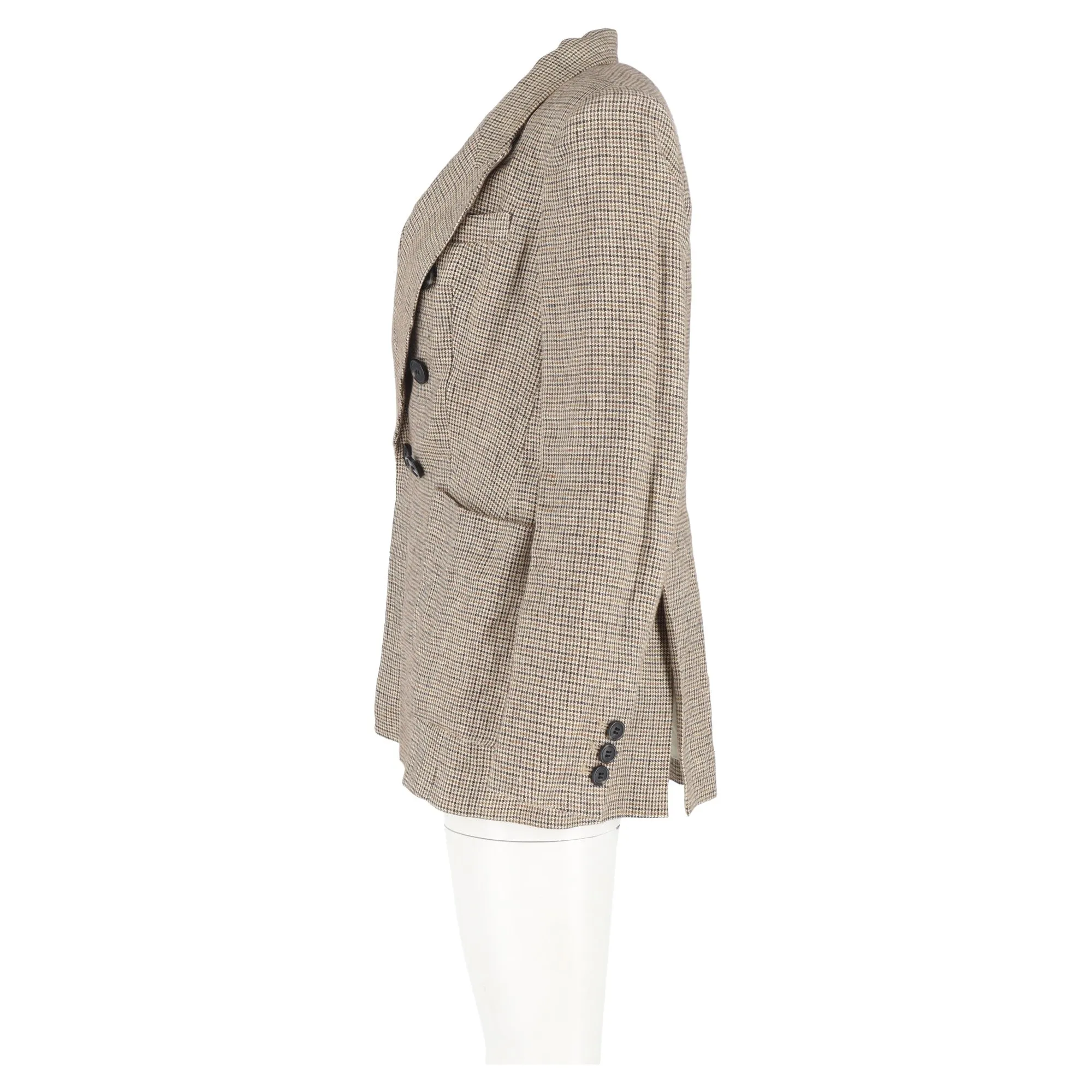 Isabel Marant Double-Breasted Blazer in Brown Wool