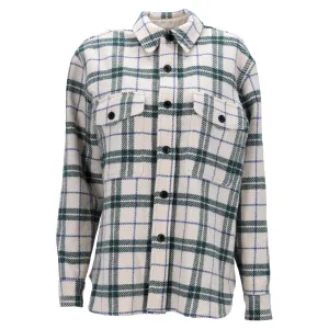 Isabel Marant Etoile Faxon Plaid Button-Down Jacket in Multicolor Wool