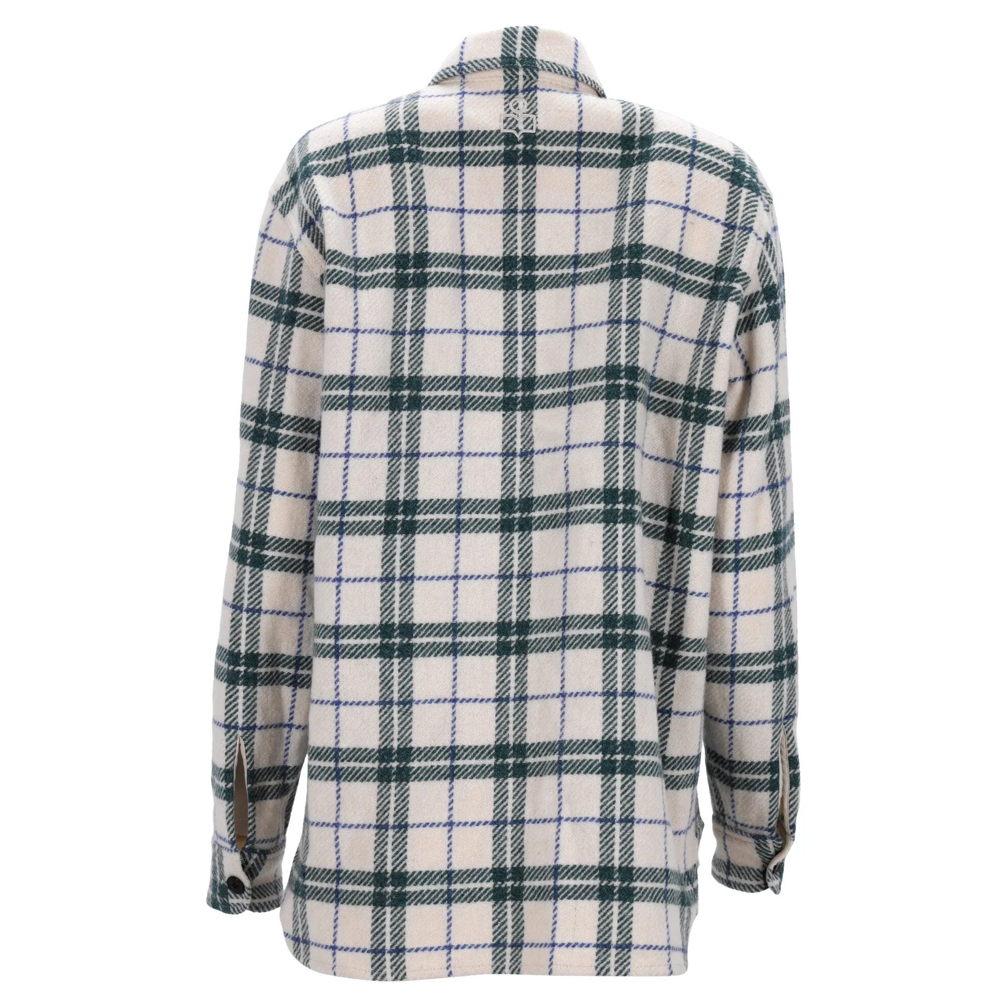 Isabel Marant Etoile Faxon Plaid Button-Down Jacket in Multicolor Wool